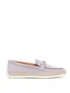 Tod's Suede Loafers In Grey