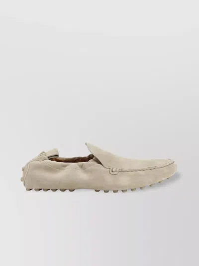 Tod's Suede Loafers With Elasticated Trims In Brown
