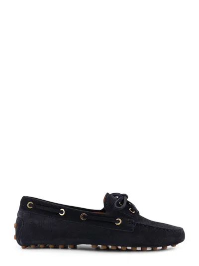 Tod's Suede Loafers With Gomminos Detail In Black