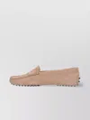 Tod's Suede Loafers With Moccasin Stitching And Penny Slot In Neutrals
