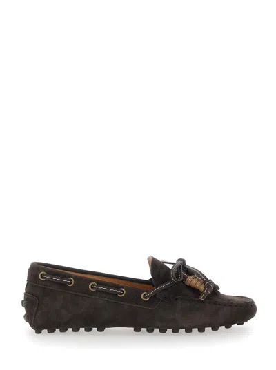 Tod's Suede Mocassin In Brown
