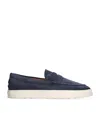 Tod's Mens Tods Mocassino Cassetta 04l Suede Loafers In Navy