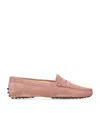 Tod's Tods Womens Tan Mocassino Gommini Suede Driving Shoes In Beige
