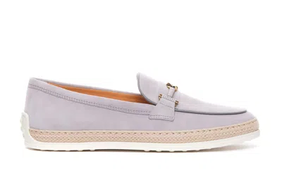 TOD'S SUEDE MOCCASIN WITH T RING ACCESSORY