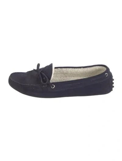 Pre-owned Tod's Suede Moccasins In Blue