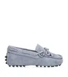 Tod's Suede Nuovo City Gommini Driving Shoes In Blue