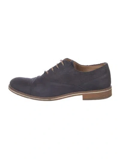 Pre-owned Tod's Suede Oxfords In Blue