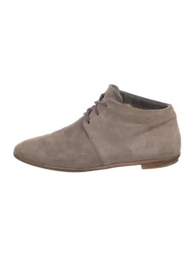 Pre-owned Tod's Suede Oxfords In Gray
