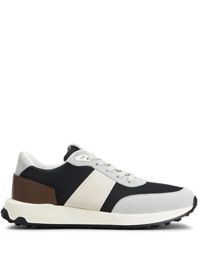 Tod's Suede-panelled Sneakers In Black