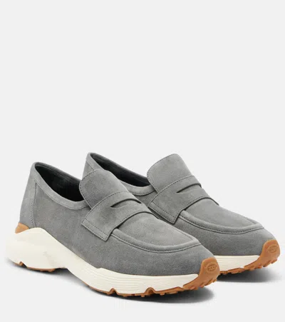 Tod's Suede Penny Loafers In Multi