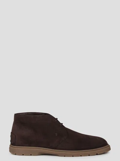 Tod's Suede Polacchino In Brown