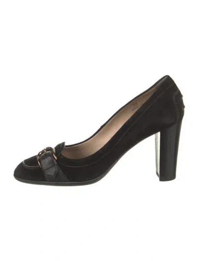 Pre-owned Tod's Suede Pumps In Black