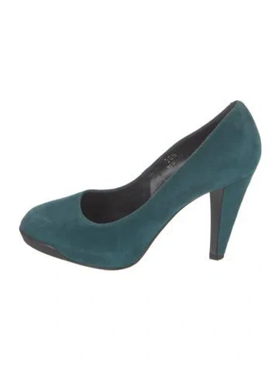 Pre-owned Tod's Suede Pumps In Blue