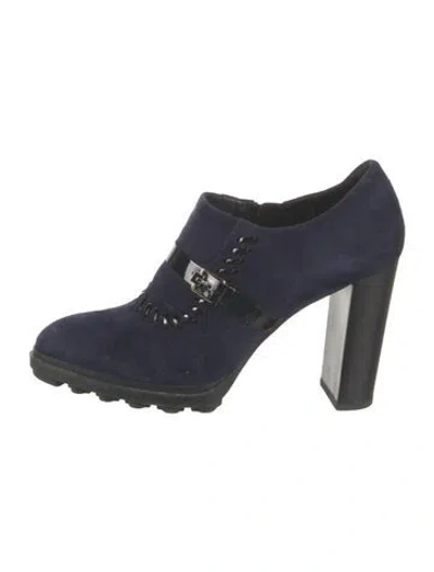 Pre-owned Tod's Suede Pumps In Blue