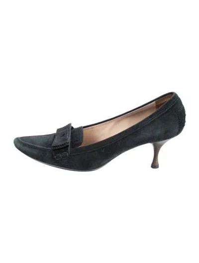 Pre-owned Tod's Suede Pumps In Blue
