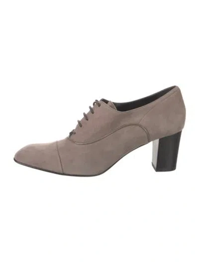 Pre-owned Tod's Suede Pumps In Gray