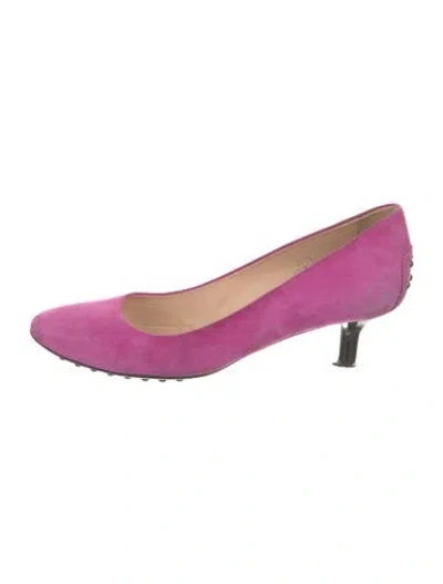 Pre-owned Tod's Suede Pumps In Pink