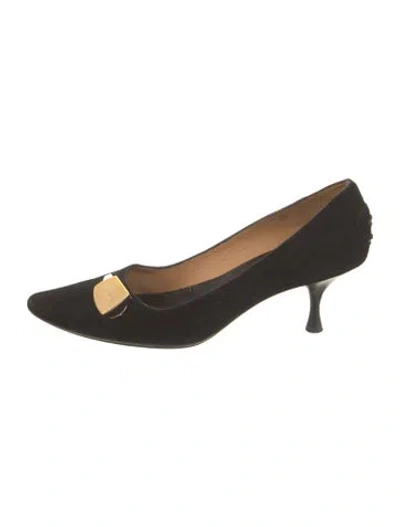 Pre-owned Tod's Suede Pumps W/ Tags In Black