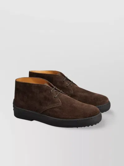 Tod's Suede Rubber Sole Desert Boots