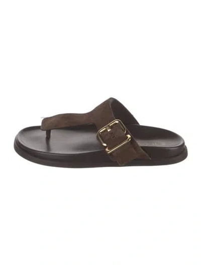 Pre-owned Tod's Suede Sandals In Brown