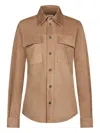Tod's Pashmy-bluse Aus Veloursleder In Brown