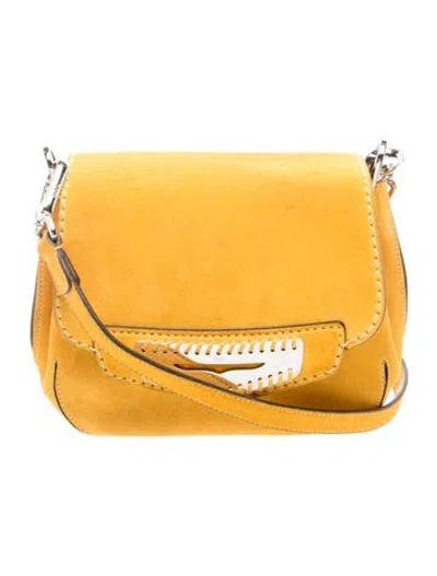 Pre-owned Tod's Suede Shoulder Bag In Yellow