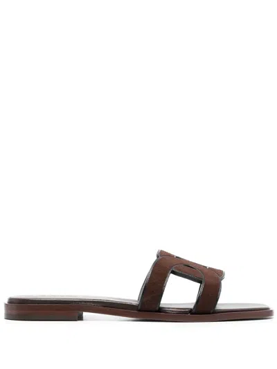 Tod's Catena Maxi 70k Sandals In Brown
