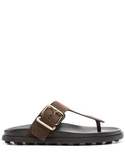 TOD'S SUEDE SLIDES