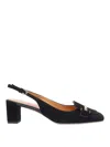 Tod's Leather Slingback Pumps In Black