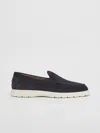 Tod's Suede Loafers In Blu