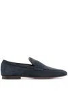 Tod's Mens Tods Mocassino Destrut 13l Suede Loafers In Blau