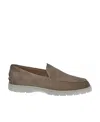 Tod's Suede Slip-on Loafers In Brown