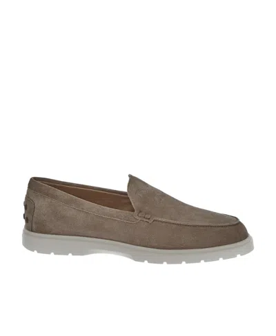 Tod's Suede Slip-on Loafers In Brown