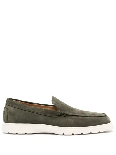 TOD'S SUEDE SLIP-ON LOAFERS