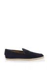 TOD'S TOD&#039;S SUEDE SLIP-ON WITH RAFIA INSERT