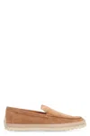 Tod's Suede Slipper Loafers In Brown