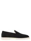 Tod's Logo-debossed Suede Loafers In Blue