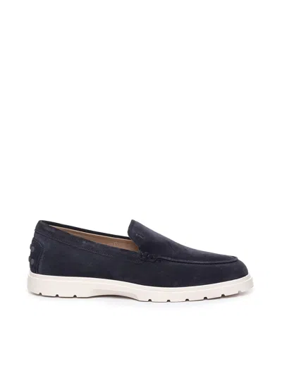 Tod's Leather Moccasin In Blue