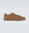 Tod's Round Toe Low-top Rubber Sole Sneakers In Brown