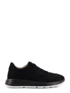 Tod's Red Dot Sneakers In Pashmy Suede Shoes In Black