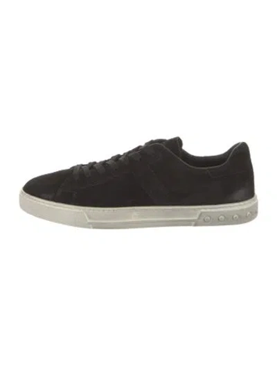 Pre-owned Tod's Suede Sneakers In Black