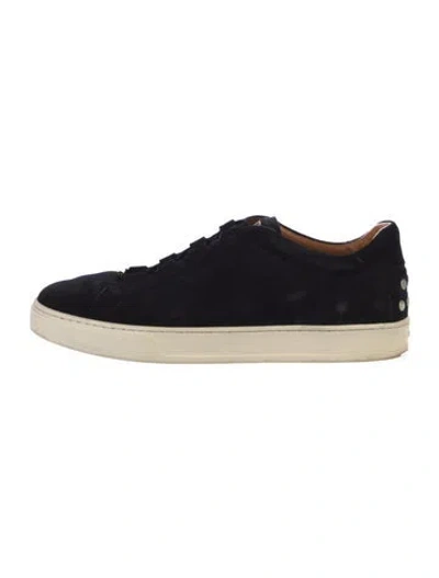 Pre-owned Tod's Suede Sneakers In Black