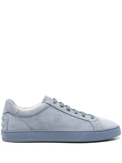 Tod's Suede Sneakers In Blue