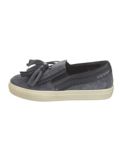 Pre-owned Tod's Suede Sneakers In Blue