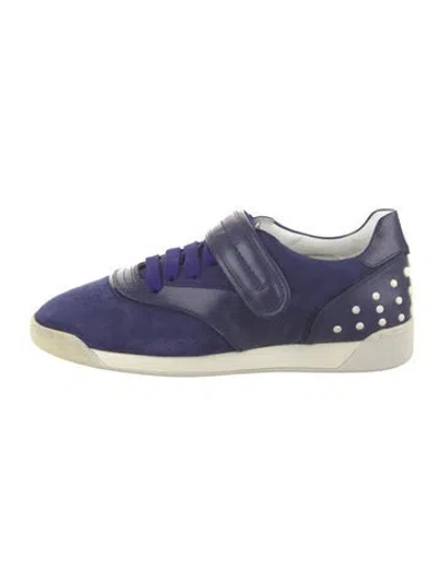 Pre-owned Tod's Suede Sneakers In Blue