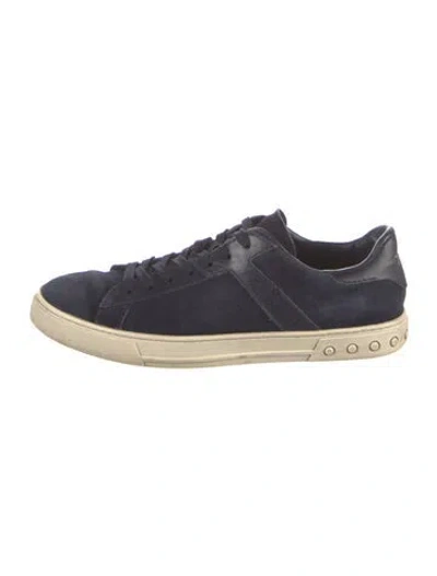 Pre-owned Tod's Suede Sneakers In Blue