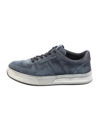 Pre-owned Tod's Suede Sneakers In Blue