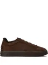 Tod's Shearling-lined Suede Sneakers In Brown