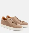 Tod's Suede Sneakers In Creta Chiaro