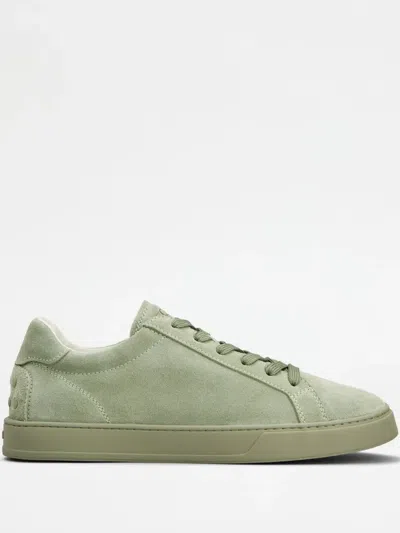 Tod's Suede Sneakers In Green